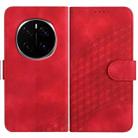 For Honor Magic7 Pro Elephant Head Embossed Phone Leather Case with Lanyard(Red) - 1