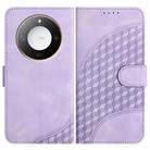 For Honor X60 / X9c Smart Elephant Head Embossed Phone Leather Case with Lanyard(Light Purple) - 1
