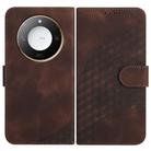 For Honor X60 / X9c Smart Elephant Head Embossed Phone Leather Case with Lanyard(Coffee) - 1