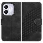 For Honor 400 Lite Elephant Head Embossed Phone Leather Case with Lanyard(Black) - 1