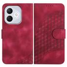 For Honor 400 Lite Global Elephant Head Embossed Phone Leather Case with Lanyard(Rose Red) - 1