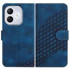 For Honor 400 Lite Global Elephant Head Embossed Phone Leather Case with Lanyard(Royal Blue) - 1