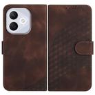 For Honor 400 Lite Global Elephant Head Embossed Phone Leather Case with Lanyard(Coffee) - 1
