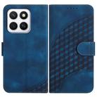 For Honor X8c 4G Elephant Head Embossed Phone Leather Case with Lanyard(Royal Blue) - 1