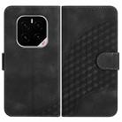 For Honor GT Pro Elephant Head Embossed Phone Leather Case with Lanyard(Black) - 1