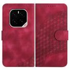 For Honor GT Pro Elephant Head Embossed Phone Leather Case with Lanyard(Rose Red) - 1