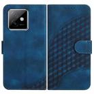 For Honor X60 GT Elephant Head Embossed Phone Leather Case with Lanyard(Royal Blue) - 1