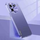 For vivo iQOO 12 Streamer Series Micro Frosted Metal Paint PC Phone Case(Dark Purple) - 1