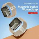 For Apple Watch SE 2023 44mm DUX DUCIS Mixture Pro Series Magnetic Buckle Nylon Braid Watch Band(Beige) - 2