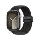 For Apple Watch SE 2023 44mm DUX DUCIS Mixture Pro Series Magnetic Buckle Nylon Braid Watch Band(Black Unity) - 1