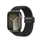 For Apple Watch SE 2023 44mm DUX DUCIS Mixture Pro Series Magnetic Buckle Nylon Braid Watch Band(Midnight) - 1