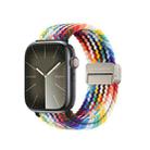 For Apple Watch SE 2023 44mm DUX DUCIS Mixture Pro Series Magnetic Buckle Nylon Braid Watch Band(Rainbow) - 1