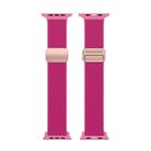 For Apple Watch SE 2023 44mm DUX DUCIS Mixture Pro Series Magnetic Buckle Nylon Braid Watch Band(Raspberry Color) - 2