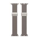 For Apple Watch SE 2023 40mm DUX DUCIS Mixture Pro Series Magnetic Buckle Nylon Braid Watch Band(Clay) - 2