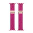 For Apple Watch SE 2023 40mm DUX DUCIS Mixture Pro Series Magnetic Buckle Nylon Braid Watch Band(Raspberry Color) - 2