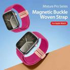 For Apple Watch SE 2023 40mm DUX DUCIS Mixture Pro Series Magnetic Buckle Nylon Braid Watch Band(Raspberry Color) - 3