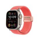 For Apple Watch Ultra 2 49mm DUX DUCIS Mixture Pro Series Magnetic Buckle Nylon Braid Watch Band(Guava) - 1