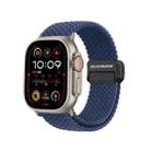 For Apple Watch Ultra 2 49mm DUX DUCIS Mixture Pro Series Magnetic Buckle Nylon Braid Watch Band(Storm Blue) - 1