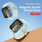 For Apple Watch Ultra 2 49mm DUX DUCIS Mixture Pro Series Magnetic Buckle Nylon Braid Watch Band(Light Mint) - 3