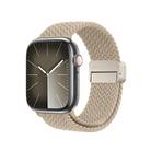 For Apple Watch Series 9 41mm DUX DUCIS Mixture Pro Series Magnetic Buckle Nylon Braid Watch Band(Beige) - 1