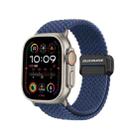 For Apple Watch Ultra 49mm DUX DUCIS Mixture Pro Series Magnetic Buckle Nylon Braid Watch Band(Storm Blue) - 1