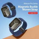 For Apple Watch Ultra 49mm DUX DUCIS Mixture Pro Series Magnetic Buckle Nylon Braid Watch Band(Storm Blue) - 3