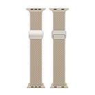 For Apple Watch Series 8 41mm DUX DUCIS Mixture Pro Series Magnetic Buckle Nylon Braid Watch Band(Beige) - 2