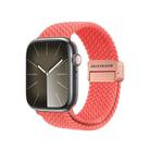 For Apple Watch Series 8 45mm DUX DUCIS Mixture Pro Series Magnetic Buckle Nylon Braid Watch Band(Guava) - 1