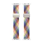 For Apple Watch SE 2022 40mm DUX DUCIS Mixture Pro Series Magnetic Buckle Nylon Braid Watch Band(New Rainbow) - 2