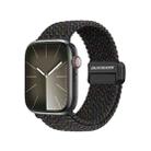 For Apple Watch SE 2022 44mm DUX DUCIS Mixture Pro Series Magnetic Buckle Nylon Braid Watch Band(Black Unity) - 1