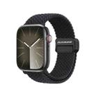 For Apple Watch SE 2022 44mm DUX DUCIS Mixture Pro Series Magnetic Buckle Nylon Braid Watch Band(Midnight) - 1
