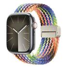 For Apple Watch SE 2022 44mm DUX DUCIS Mixture Pro Series Magnetic Buckle Nylon Braid Watch Band(New Rainbow) - 1