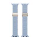 For Apple Watch SE 40mm DUX DUCIS Mixture Pro Series Magnetic Buckle Nylon Braid Watch Band(Light Blue) - 2