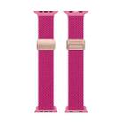 For Apple Watch Series 3 42mm DUX DUCIS Mixture Pro Series Magnetic Buckle Nylon Braid Watch Band(Raspberry Color) - 2