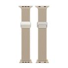 For Apple Watch Series 10 46mm DUX DUCIS Mixture Pro Series Magnetic Buckle Nylon Braid Watch Band(Beige) - 2