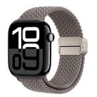 For Apple Watch Series 10 46mm DUX DUCIS Mixture Pro Series Magnetic Buckle Nylon Braid Watch Band(Clay) - 1