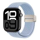 For Apple Watch Series 10 46mm DUX DUCIS Mixture Pro Series Magnetic Buckle Nylon Braid Watch Band(Light Blue) - 1