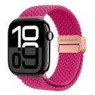 For Apple Watch Series 10 46mm DUX DUCIS Mixture Pro Series Magnetic Buckle Nylon Braid Watch Band(Raspberry Color) - 1