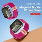 For Apple Watch Series 10 42mm DUX DUCIS Mixture Pro Series Magnetic Buckle Nylon Braid Watch Band(Raspberry Color) - 3