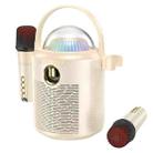 hoco BS59 Pearlescent Wireless Karaoke Bluetooth Speaker with Dual Mic(Beige) - 1