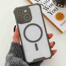 For iPhone 13 Colorful Two-Color Lens Film MagSafe Magnetic Horn Acrylic+TPU Case(Grey) - 1