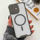 For iPhone 12 Colorful Two-Color Lens Film MagSafe Magnetic Horn Acrylic+TPU Case(Grey) - 1