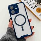 For iPhone 11 Colorful Two-Color Lens Film MagSafe Magnetic Horn Acrylic+TPU Case(Blue) - 1