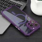 For iPhone 16 Pro Max Colorful Two-Color Lens Film MagSafe Magnetic Horn Acrylic+TPU Case(Purple) - 3