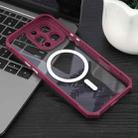 For iPhone 16 Pro Max Colorful Two-Color Lens Film MagSafe Magnetic Horn Acrylic+TPU Case(Red) - 2