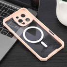 For iPhone 16 Pro Colorful Two-Color Lens Film MagSafe Magnetic Horn Acrylic+TPU Case(Pink) - 2