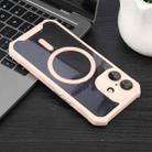 For iPhone 16 Plus Colorful Two-Color Lens Film MagSafe Magnetic Horn Acrylic+TPU Case(Pink) - 3