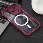 For iPhone 16 Plus Colorful Two-Color Lens Film MagSafe Magnetic Horn Acrylic+TPU Case(Red) - 2