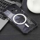 For iPhone 16 Colorful Two-Color Lens Film MagSafe Magnetic Horn Acrylic+TPU Case(Black) - 2