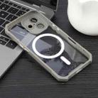 For iPhone 16 Colorful Two-Color Lens Film MagSafe Magnetic Horn Acrylic+TPU Case(Grey) - 2